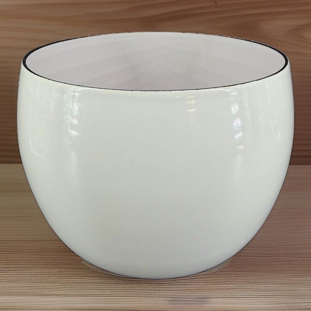 Mid Century Modern / Retro DANSK DESIGNS FRANCE IHQ White Enamel on Steel Bowl